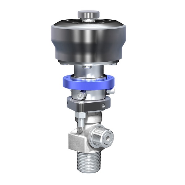 High pressure cylinder valves with pneumatic actuator for corrosive gases – D156S